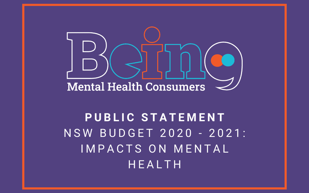 Public Statement: NSW Budget 2020-2021 – Impacts on Mental Health